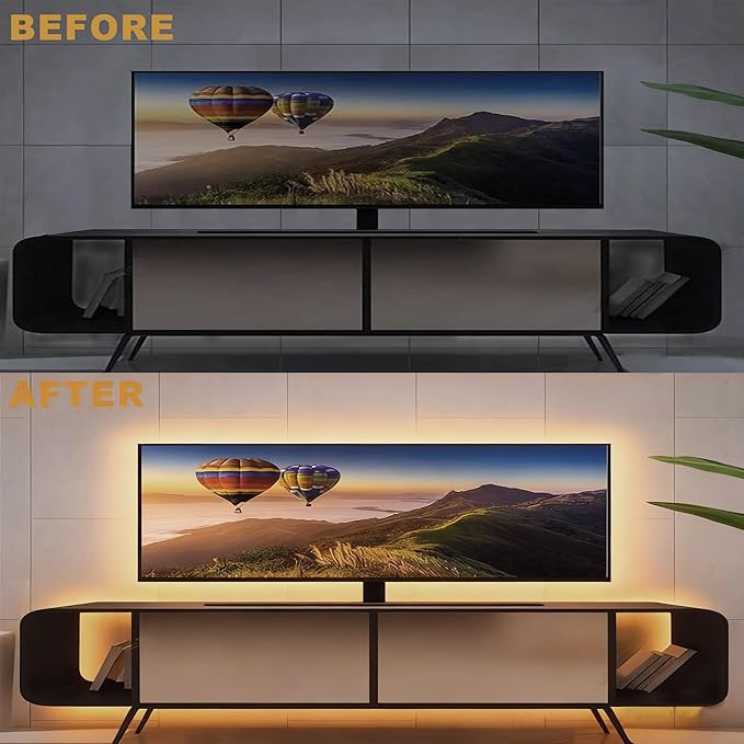 5V USB LED Strip Lights, 3.28FT COB Light Strip Warm, Short LED Strip Light, Flexible Bright 5V Led Strip for Under Cabinet, Kitchen, TV Backlight, Shelves, Displays and TV Lights