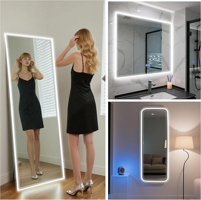 Vanity Mirror Lights, 13FT White LED Light Strip with Button Control & Dimming, USB Powered Makeup Lighting for Vanity Table, Bathroom & Bedroom Mirror Lights Stick on(Mirror Not Included)