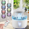 Rain Cloud Humidifier Water Drip, 300ML Rotating Jellyfish Aroma Diffuser with Remote &Timer, 7 Colors Mood Light Air Humidifier Raindrop Humidifiers for Bedroom Desk Funny Gift (White)