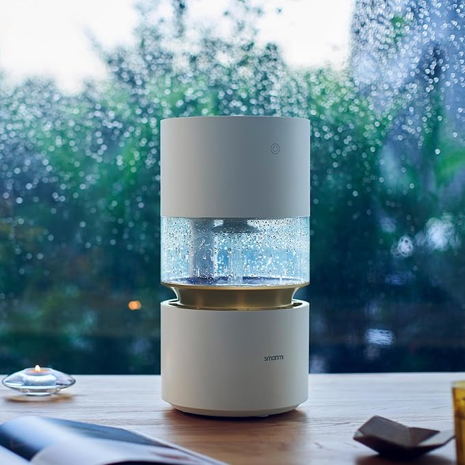 Smartmi Evaporative Humidifiers for Bedroom home, Rainforest Air Humidifier, 3L No Mist Cool Humidifier with Top Fill Design, Smart Humidity Control, Works with HomeKit Alexa Google Assistant