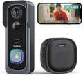 BOIFUN Video Doorbell Camera Wireless – No Subscription Required, 2K HD, 166° Wide View, HDR Night Vision, Motion Alerts, Two‑Way Audio & Battery Video Doorbell with Chime, 2.4 GHz Wi‑Fi Only