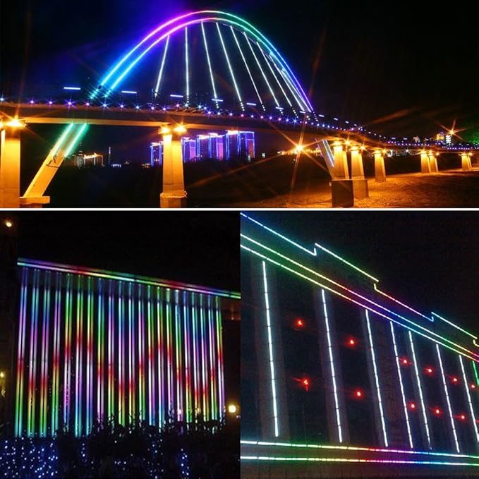 23ft 2-Wire Waterproof LED Rope Light Kit,110V-120V PVC 30 LED/M Tube Lights Strip for Background, Outdoor, Christmas, Home Decoration(Multi-Color)