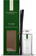 Pecksniff's Prestige 100 ml/3.3 fl oz Square Reed Diffuser Set, Oudwood & Vetiver