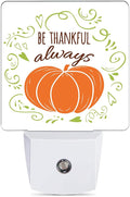 Thanksgiving Pumpkin Dusk to Dawn Night Light, Auto Sensor Lamp Home Indoor Stairway Kitchen Corridor, Night Lights Plug into Wall Decor, Boys Girls Women Men Room Gifts