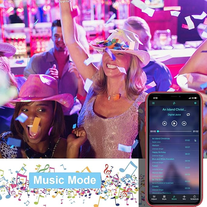 SUPERNIGHT RGB LED Strip Light Controller, APP Controlled LED Smart Music Controller, 2 in 1 RGB Bluetooth Controller Work with Android and iOS System for DC 5V-24V RGB Strip
