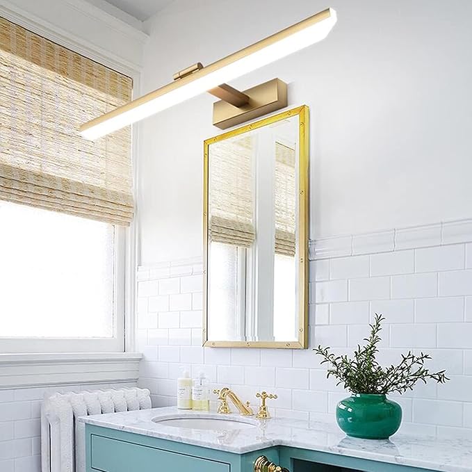 Vanity Lighting LED Mirror Front Light Waterproof Anti-Fog Bathroom Mirror Light Acrylic Rotatable Wall Light Makeup Light Mirror Cabinet Light Vanity Lamp Bath Lights(80cm, White(3000k,80)