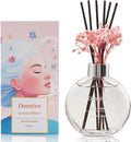 Flower Reed Diffuser Set 5.07oz Spring Bouquet Scent Diffuser with Sticks Home Fragrance Reed Diffuser for Bathroom Shelf Decor