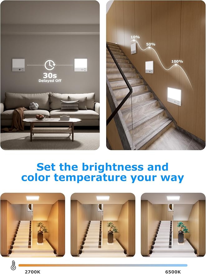 Battery operated ceiling light 2Pack,3 Color Motion Sensor Lights with Remote,Rechargeable ceiling light 7.48in,Wireless Closet Light Battery Operated, Wireless ceiling light for Shower Pantry Stairs