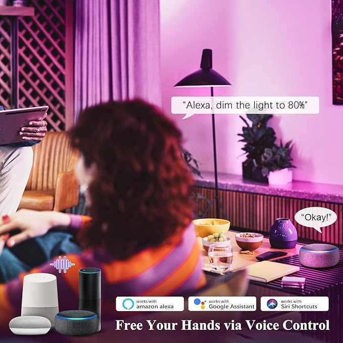 DiCUNO Smart Edison Bulb ST19, Color Changing WiFi Smart Light Bulb, 2700K-6500K Tunable via App, ST58 Edison Bulb, Compatible with Alexa & Google Home, 5W (50 Watt Equivalent), 500lm, 1-Pack