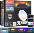 Lumary RGBAI Smart Recessed Lighting 6 Inch with Gradient Accent and Night Ring, 12W 1000LM Wi-Fi LED Recessed Lights, LED Downlight Compatible with Alexa/Google Assistant/Siri, 1PCS
