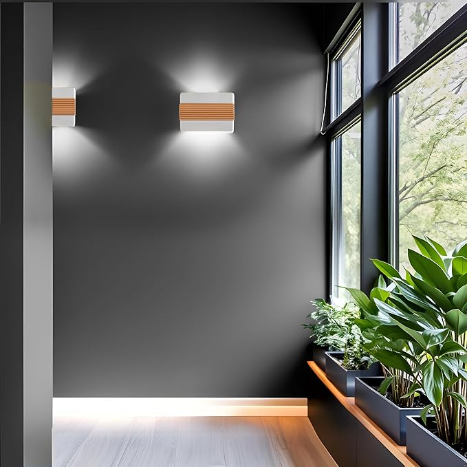 Kawell Modern LED Wall Sconces Up Down LED Wall Light Indoor Outdoor Creative LED Wall Lamp 10W Hallway Wall Mounted Lighting Fixtures for Bedroom Living Room Stairs Porch, Cold White
