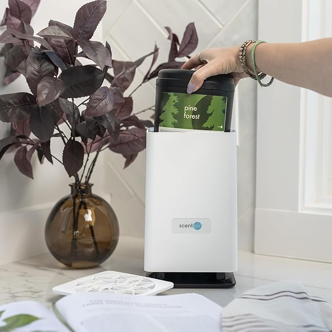 ScentAir Whisper Essential | Diffuser Machine, Scents up to 800 Sq. Ft Room, Compatible with Alexa & Google, WiFi & Bluetooth Enabled, Cartridge Sold Separately (White)