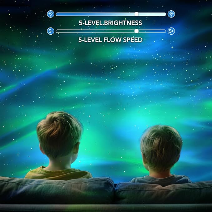 Galaxy Projector with Bluetooth Speaker, Rechargeable Aurora Lamp Northern Night Lights Ambient Lighting Star Projector with Remote for Room Decor Parties Gifts for Kids, Adults, Christmas, Birthday