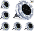 Solar Ground Lights 12 Pack,8 LED Garden Path Lights,Outdoor Ground Lights Landscape Lighting Waterproof,Solar Lawn Light for your courtyard, swimming pool,walkways, pathway, driveway, lawns(White)