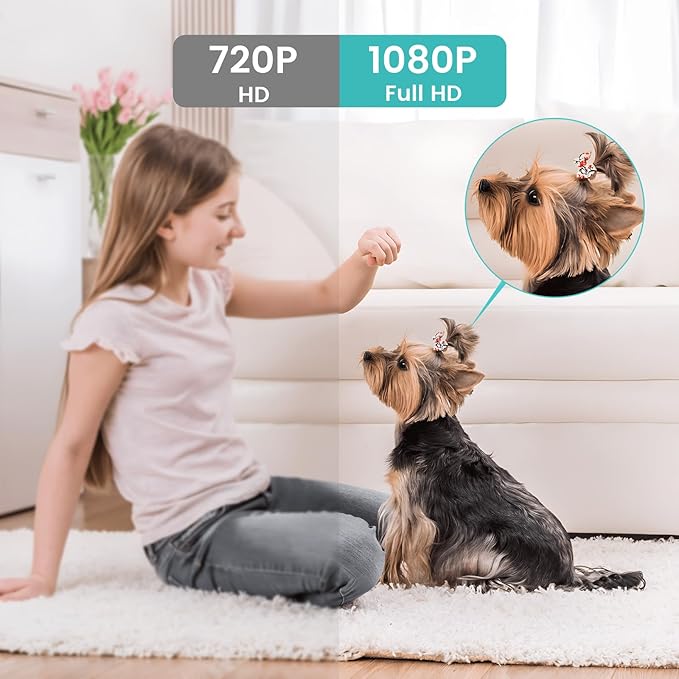 litokam Indoor Cameras for Home Security with Night Vision, Pet Cam with Phone App, Indoor Security Camera, Motion Detection, 2-Way Audio, WiFi Camara Home Cams 1080P