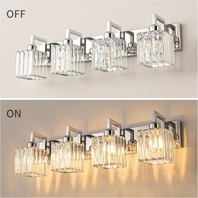 19.5" KnurledBrassWallSconcesSetof2,BronzeBathroomVanityLightFixtureswithWaterRipplesGlassTube,ModernLampforBedroom,LivingRoom,Hallway,Staise,Mirror,Kitchen
