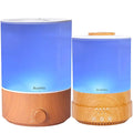 BlueHills Premium Set of Two Large 2500 ML and 4000 ML XL Essential Oil Diffusers Humidifier Combo for Large Room Home with Décor LED Lights Great Gift – Value Pack of Wood Grain.