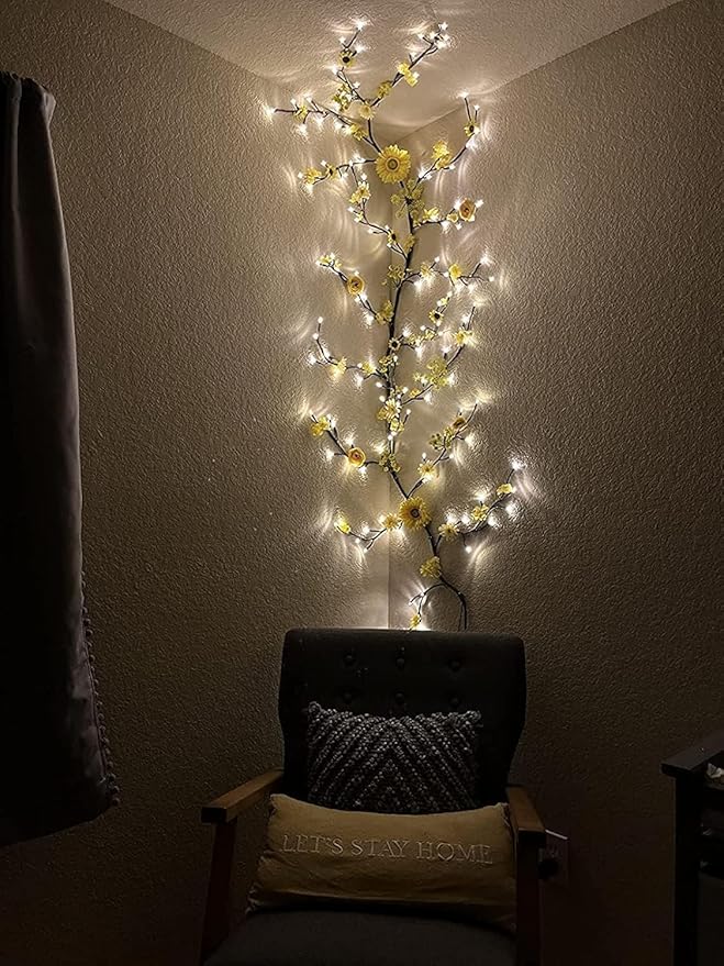 Enchanted Willow Vine Lights with Remote, Christmas Fall Decorations Indoor Room Decor, 8 Modes Artificial Plants Lighted Willow Vine Lights, Wall Decor for Room Decor, Wall Light