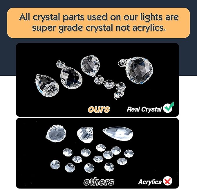 CVKASH 5 - Light Vintage Small Crystal Chandelier Modern Semi Flush Mount Ceiling Light Fixture Chandelier Lighting for Kitchen Bedroom Living Room Dining Room Hallway Foyer（Black）