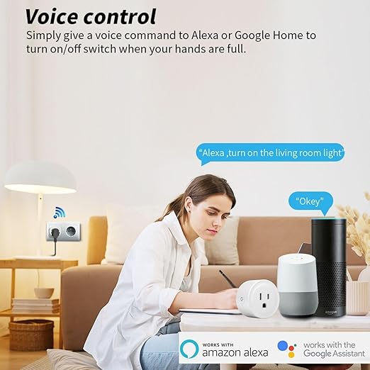 WiFi Smart Plug | Compatible with Alexa & Google Home | WiFi Outlet for Remote Control & Timer and Schedule Function | No Hub Required | Safety Certified (4Pack)