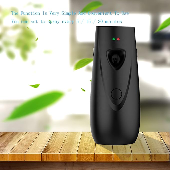 Automatic Air Fragrance Dispenser Home Wall-mounted Aerosol Spray Air Freshener for Home Offices Schools Restaurants Hotels Commercial Place (Black 1103)