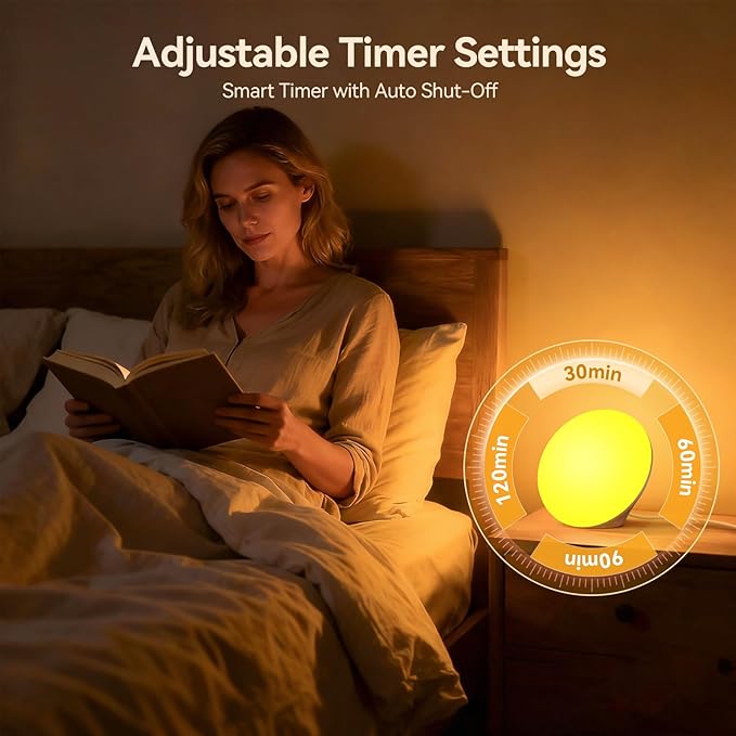 LASTAR 10000 Lux Sun Lamp, 670nm Red Night Light with 5 Color Temperatures, 5 Brightness Levels, 4 Timer Settings, Smart Touch & Remote Control
