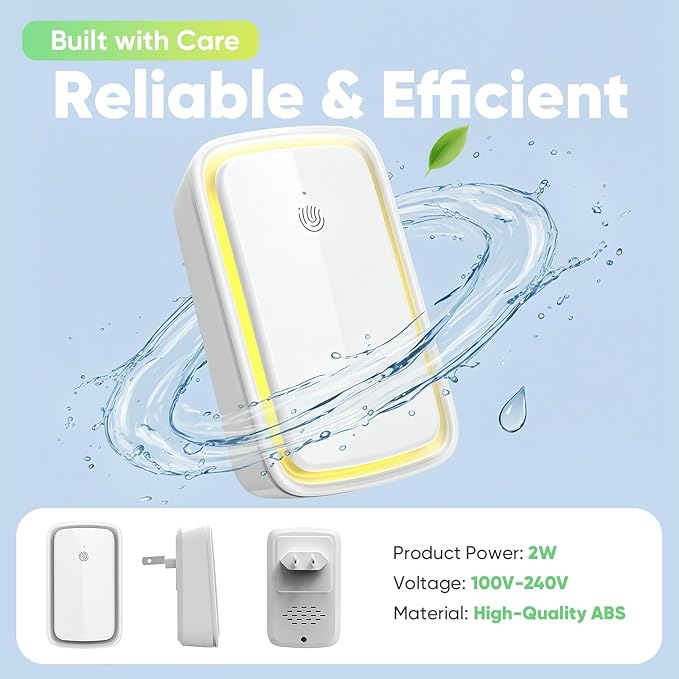 Plug In Air Ionizers Negative Ion Technology Air Purifier for Home & Office, Quiet Negative Ion Air Freshener for Small Rooms, Bedrooms, Living Rooms, 4-Pack