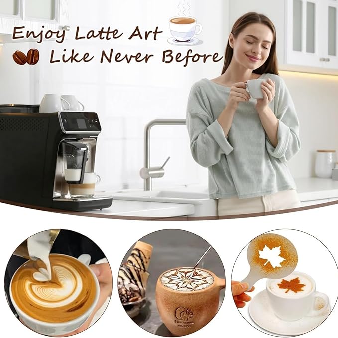 25 PCS Espresso Accessories - 58mm Coffee Tamper Set, with Tamper, WDT Tool,Stirrer, Frothing Pitcher, Latte Art Pen, Tamper Mat, Stencils for Machine, Dosing Funnel, Coffee Sifter Sprinkler Powder
