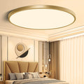 15.7Inch Gold Flush Mount Ceiling Light Fixture, 3000K Warm White, 32W 3800LM Bright LED Ceiling Light, Flat Round Light Fixtures Ceiling Mount for Bedrooms Living Rooms