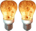 Himalayan Glow Salt Light Bulbs 60-Watt Equivalent, Warm Amber Glow, 7 watts, 2 Count (Pack of 1)