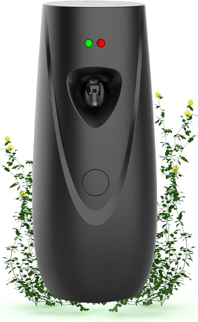 Automatic Air Fragrance Dispenser Home Wall-mounted Aerosol Spray Air Freshener for Home Offices Schools Restaurants Hotels Commercial Place (Black 1103)