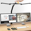 ShineTech LED Desk Lamp for Home Office, 25 Lighting Modes Swing Arm LED Lamp with Clamp, Gesture Sensor, Type C Port, Auto-Off Timer Lamp for Reading