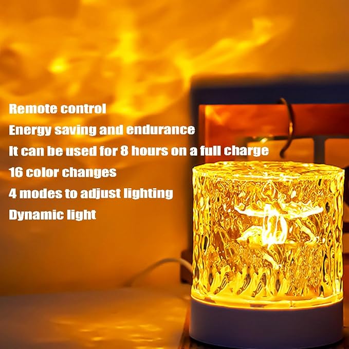 JININQ RGB Colors Changing lamp,Ocean Wave Projector Lamp,16 Colors Changing Show Northern Lights Projector,Wave Night Light,Underwater Effect Led Light for Room Bedroom Decor