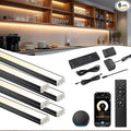 VST Under Cabinet Lighting 6 Pack, Smart LED Light Bars 2700K-6500K Dimmable, App & Voice Control for Google Home & Alexa, Remote & Hand Wave, Seamless Linkable 12V Plug-in for Kitchen, Closet, Shelf