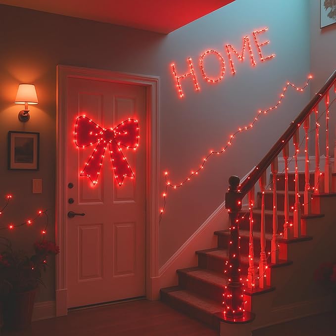 Joomer Fairy String Lights 33FT 100 LEDs Plug in Fairy Lights Indoor Copper Wire String Light DIY for Bedroom, Parties, Wedding, Christmas, Outdoor, Indoor Decoration (Red, Non-Connectable)