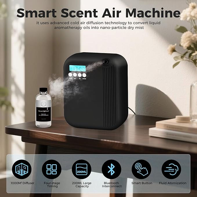Hotel Collection Diffuser, 3000 Sq.Ft of Coverage, Scent Diffusers for Home Large Room, Office Waterless Essential Oil Diffuser