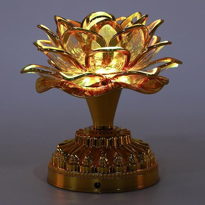 Yosoo Health Gear 7 Color Changing Buddha Light, Lotus Pagoda Meditation Lamp with Auto Cycling Colors, Battery Powered Mood Light for Yoga, Zen Decor, Home Altar, Spiritual Gift