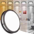12 Inch Round Black Ceiling Light Fixture for Living Room - 12” Black LED Flush Mount Ceiling Lamp 2700K/3000K/3500K/4000K/5000K LED Kitchen Bathroom Light