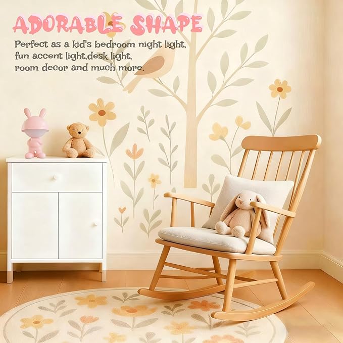 Night Lights for Kids,Rechargeable TableLight,Touch Bedside Lamps,Cordless Dimmable Warm White Light,Baby Nursery,Breastfeeding,Sleep Aid,Cute Bunny Easter Gifts for Newborn Toddler Boy Girl