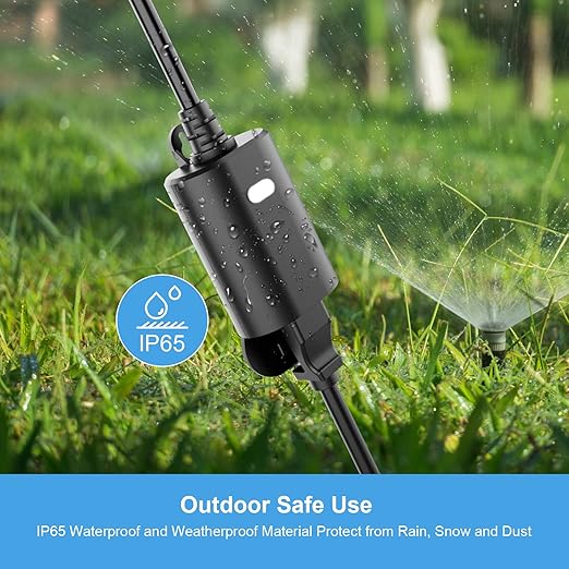 New One Smart Dimmer Plug Outdoor 2 Pack, IP65 Waterproof Smart Outlet, Dimmable Compatible with Google Assistant, Alexa, Voice Control