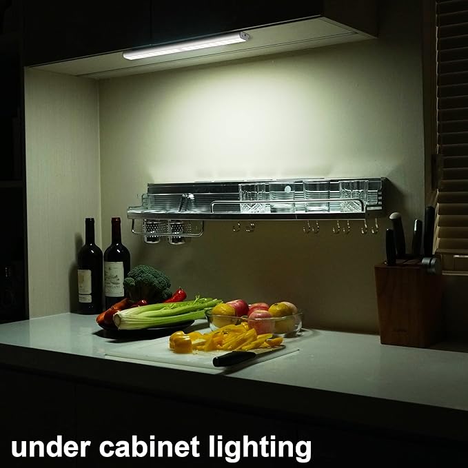 MOSTON Super Bright Rechargeable Closet Lights 78 LED Motion Sensor Night Lighting for Kitchen Cabinet,Under Counter.Built-in 2500mAh Battery Powered. Cordless Magnetic Lamp Stick on Anywhere
