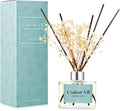 L'odeur Vill Reed Diffuser Set, 6.7 oz(200ml) Jasmine & Lily Scented Diffuser with 6 Oil Diffuser Sticks, Home Fragrance Essential Oil Reed Diffuser for Home Large Rooms Bathroom Shelf Decor