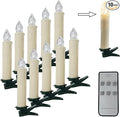 Short Candlesticks LED Taper Candle, Remote Candle Sticks Battery Operated Chandelier Flameless Candles with Clip Flickering Warm White Lights for Wedding Party Baroque Chandelier,4inches