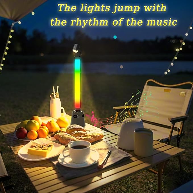 RGB Light Bar,Speaker Music Sync LED Lights Bars, USB Powered Ambient Lighting, Connection TV Backlights with Scene for Gaming, Pictures, PC, Room Decoration (one)
