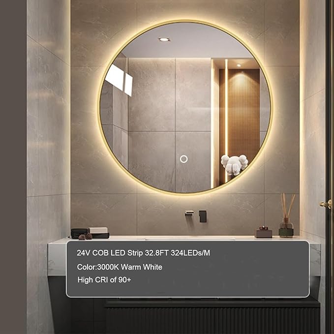 COB LED Strip Lights 32.8ft,3000K DC 24V Dimmable Warm White Flexible LED Lights Strip for Bedroom,with Remote and app Control LED Rope Lights for Living Room,Shelf,Cabine,Bed