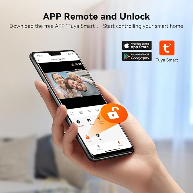 Tmezon Wireless Video Doorbell with Camera and Monitor WiFi Doorbell Intercom System, 1080P Camera with Monitor, Video Door Phone 7''Touch Screen, Motion Detection, No Monthly Fees, Tuya APP 2.4G/5G