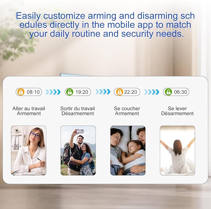 WiFi Wireless Alarm System for Home Security - 24/7 Protection Smart Home Devices 4.3" Touch Screen, GSM/4G+WiFi, App Instant Alerts, No Monthly Fee, Alexa Compatible for Villa, Kids Safety (21 pcs)