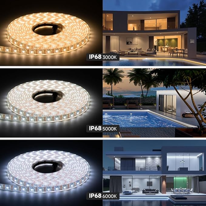 BTF-LIGHTING SK6812(Similar WS2812B) RGBW RGB+Natural White(4000K) Individually Addressable DC12V 16.4FT 60LED/m 4 Color in 1 Light Dream LED Strip IP68 White PCB(No Adapter or Controller)