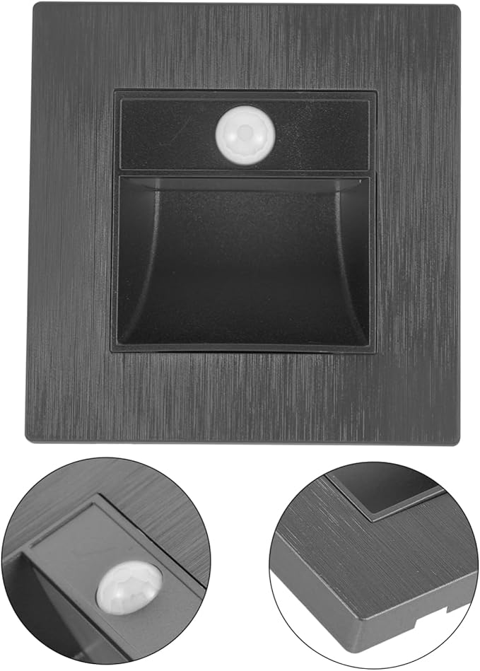 Cabilock Motion Sensor LED Stair Lights Warm White Recessed Step Lights for Indoor Stairs Aisles and Hallways Soft Lighting Easy Installation for Home Use