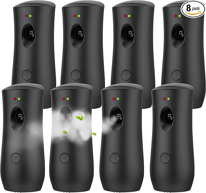 8 PACK Automatic Air Freshener Spray Dispenser Free Standing Wall Mounted for Homes, Bedrooms, Bathrooms, Offices, Hotels